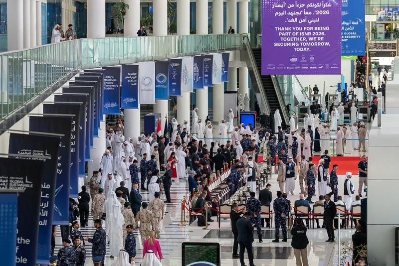 Delegates in the ADNEC concourse during an event