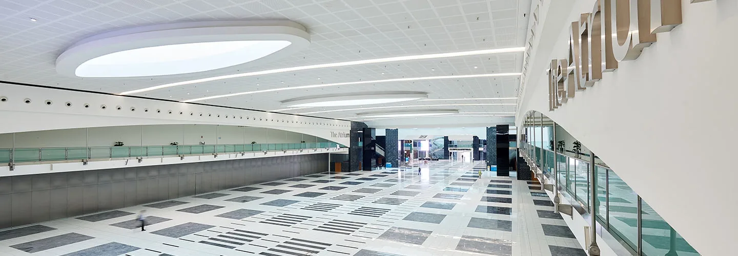 The Atrium concourse at ADNEC